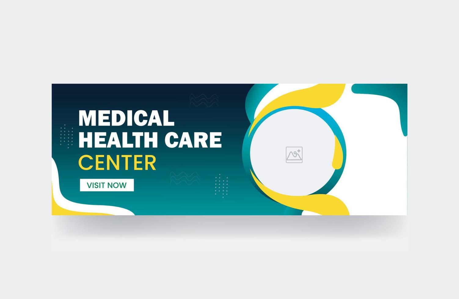 capa de saúde de banner de médico ou modelo de hospital de design de post de mídia social de saúde vetor