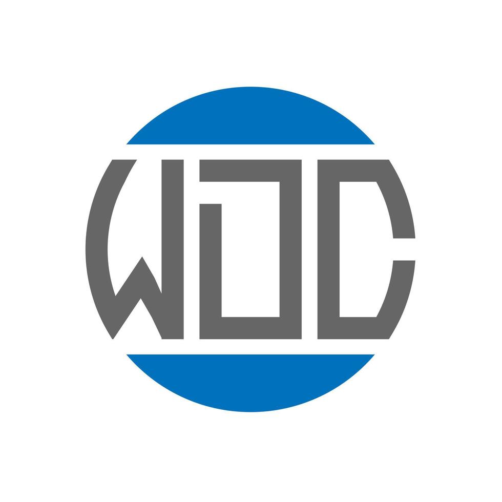 design do logotipo da carta wdc em fundo branco. conceito de logotipo de círculo de iniciais criativas wdc. design de letras wdc. vetor