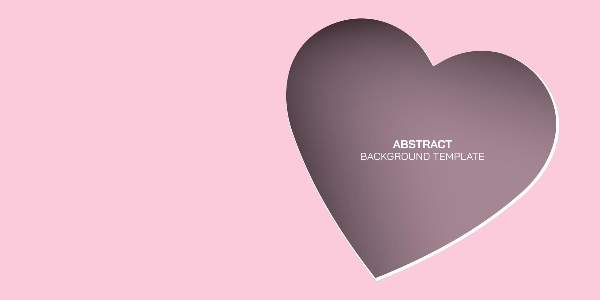 papel de quadro de coração abstrato de 3 dimensões cortado em fundo rosa com espaço em branco. vetor