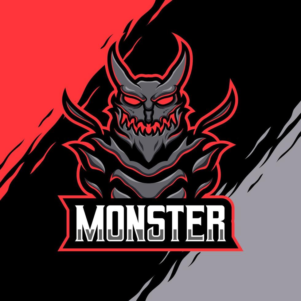 ilustração do logotipo da mascote do monstro do dragão de lava vetor