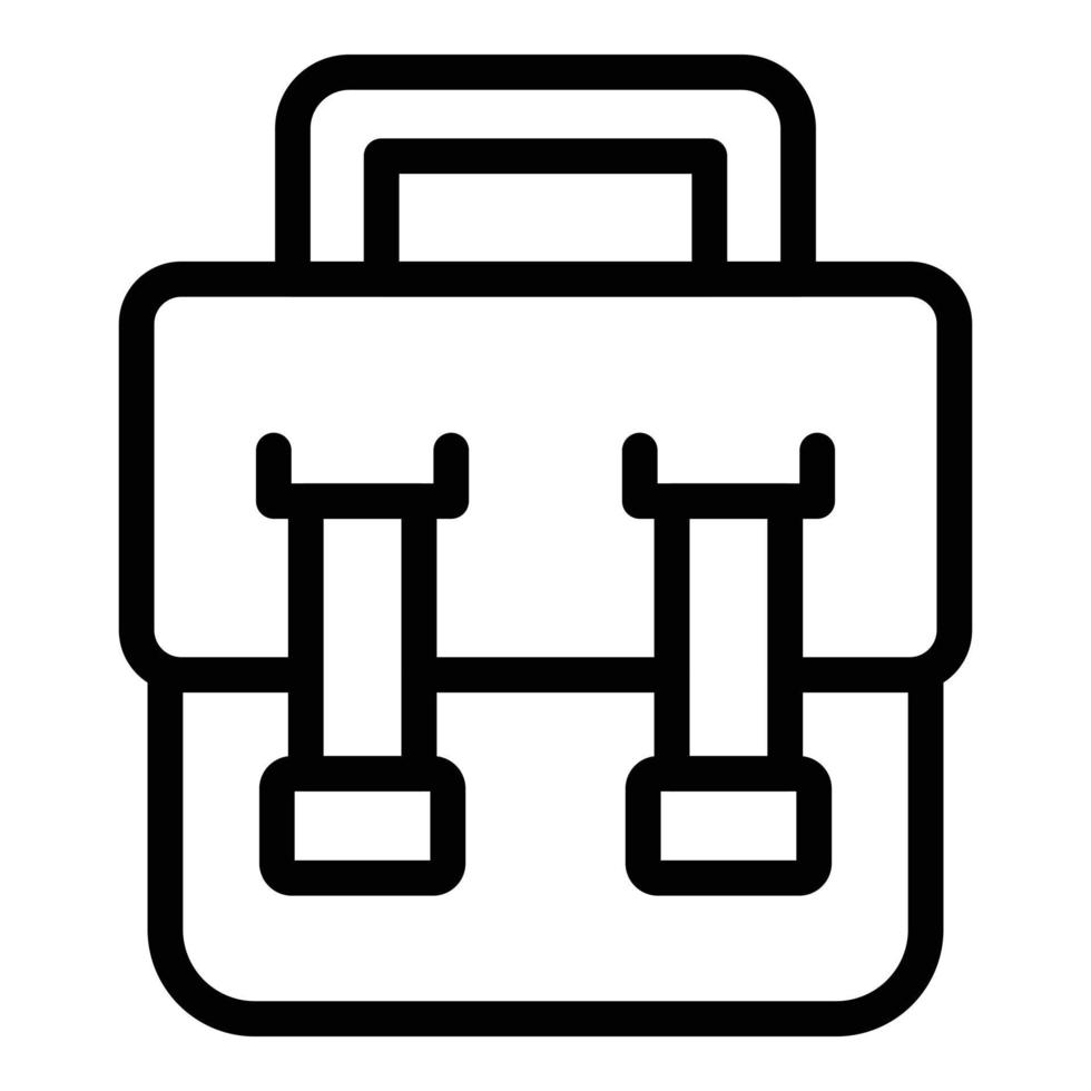 ícone de bolsa de laptop masculina, estilo de estrutura de tópicos vetor