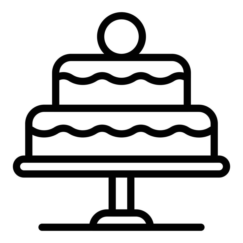 cozinhar o ícone do bolo, estilo de estrutura de tópicos vetor