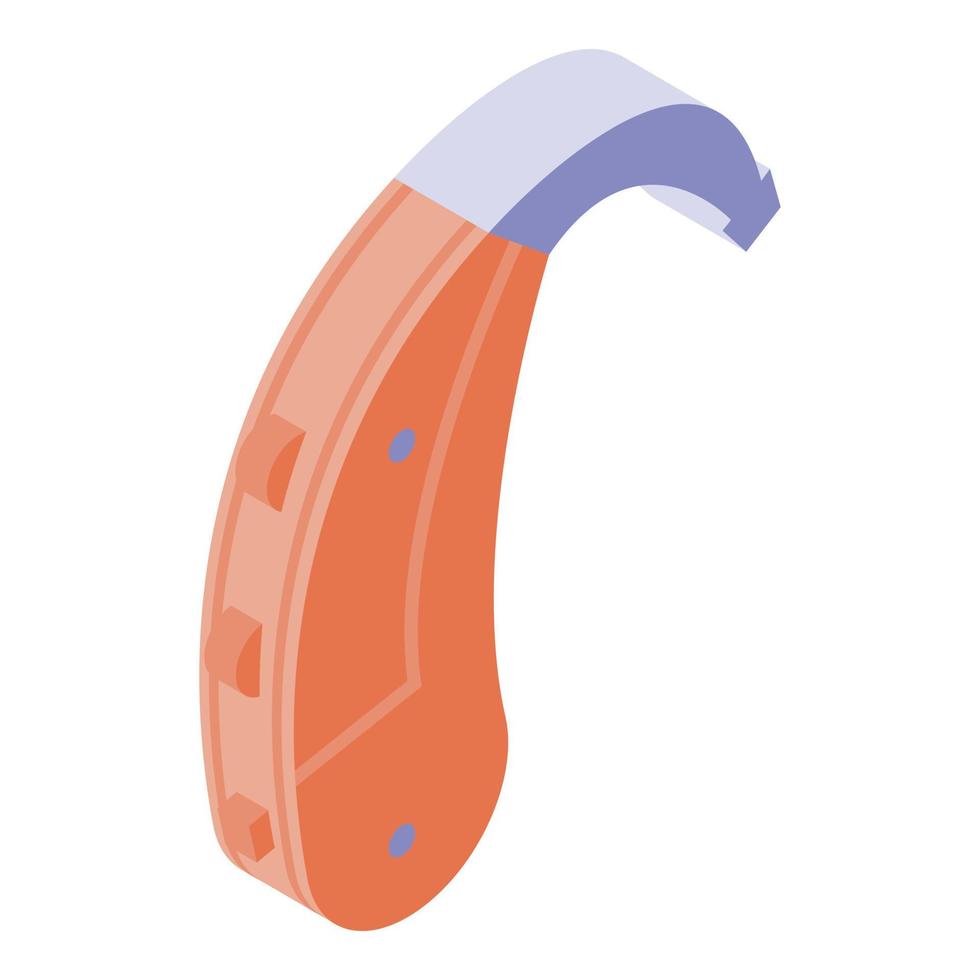 ícone do dispositivo auditivo, estilo isométrico vetor