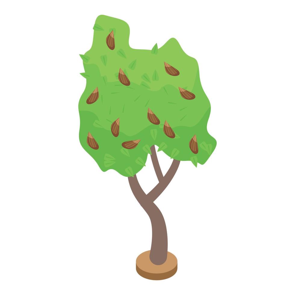 ícone da árvore frutífera, estilo isométrico vetor
