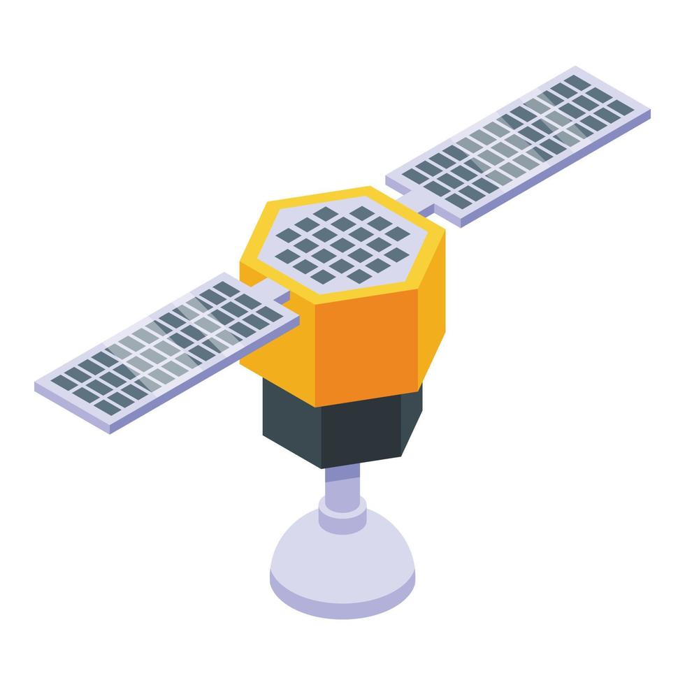 ícone de satélite meteorológico, estilo isométrico vetor