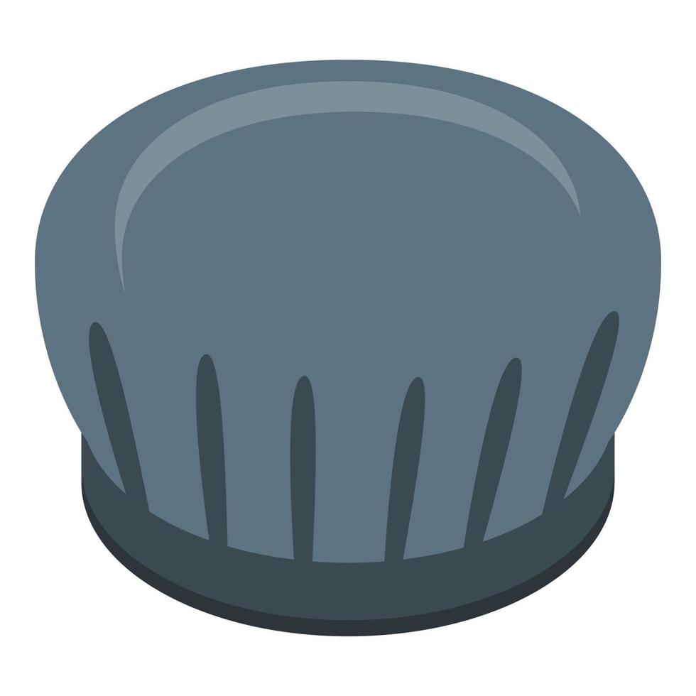 ícone de chapéu protetor cinza, estilo isométrico vetor