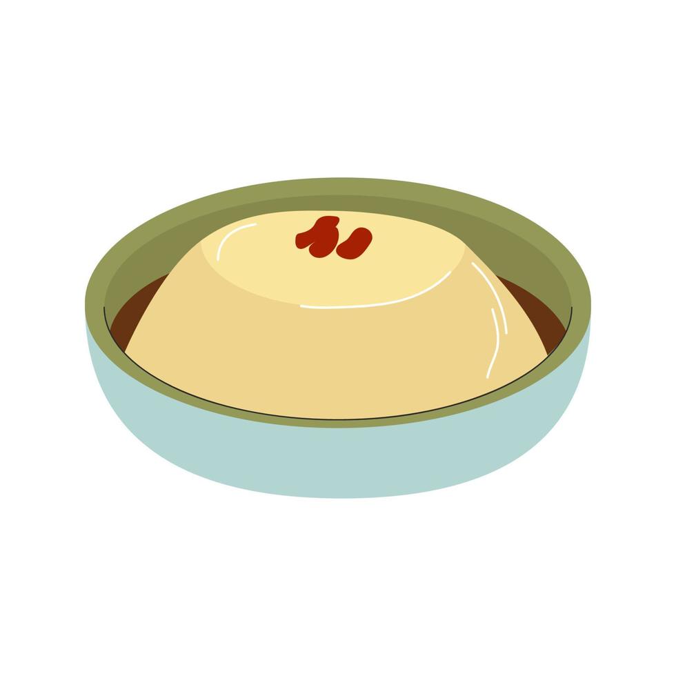 ilustração de bolo de arroz frio chinês. ilustração de estoque vetorial isolada em fundo branco em estilo simples vetor