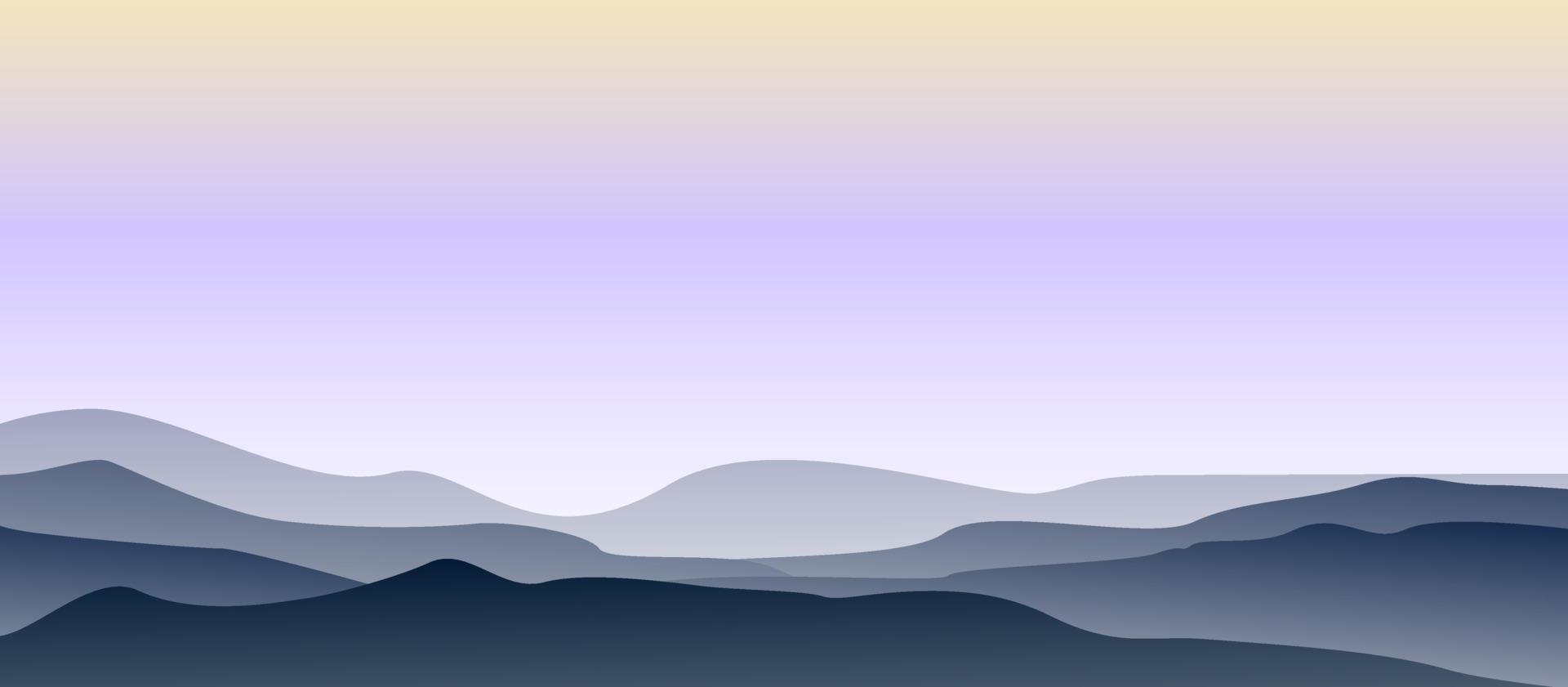ilustração plana de paisagem de montanha vetor