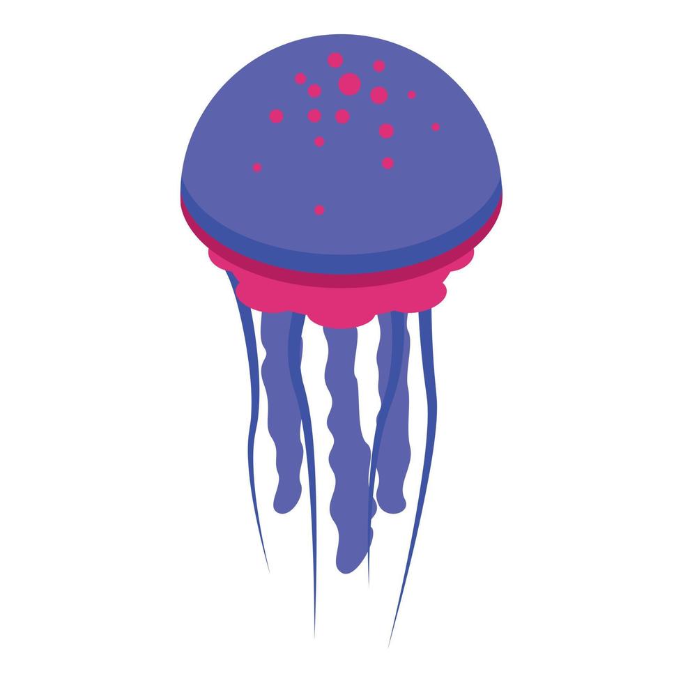 ícone de água-viva medusa, estilo isométrico vetor