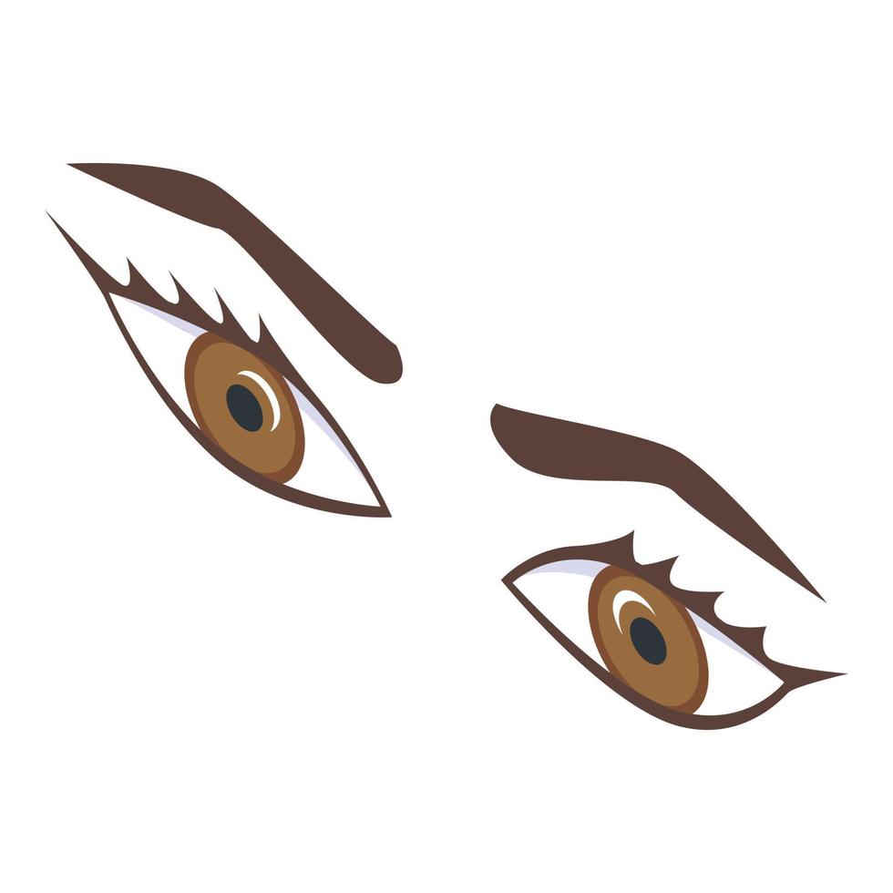 ícone de olhos de menina, estilo isométrico vetor