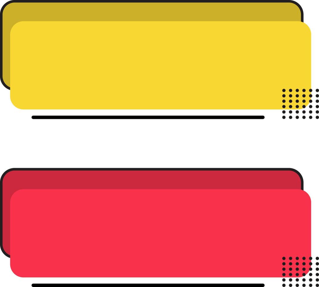 vetor de banner de caixa de texto hd amarelo e vermelho