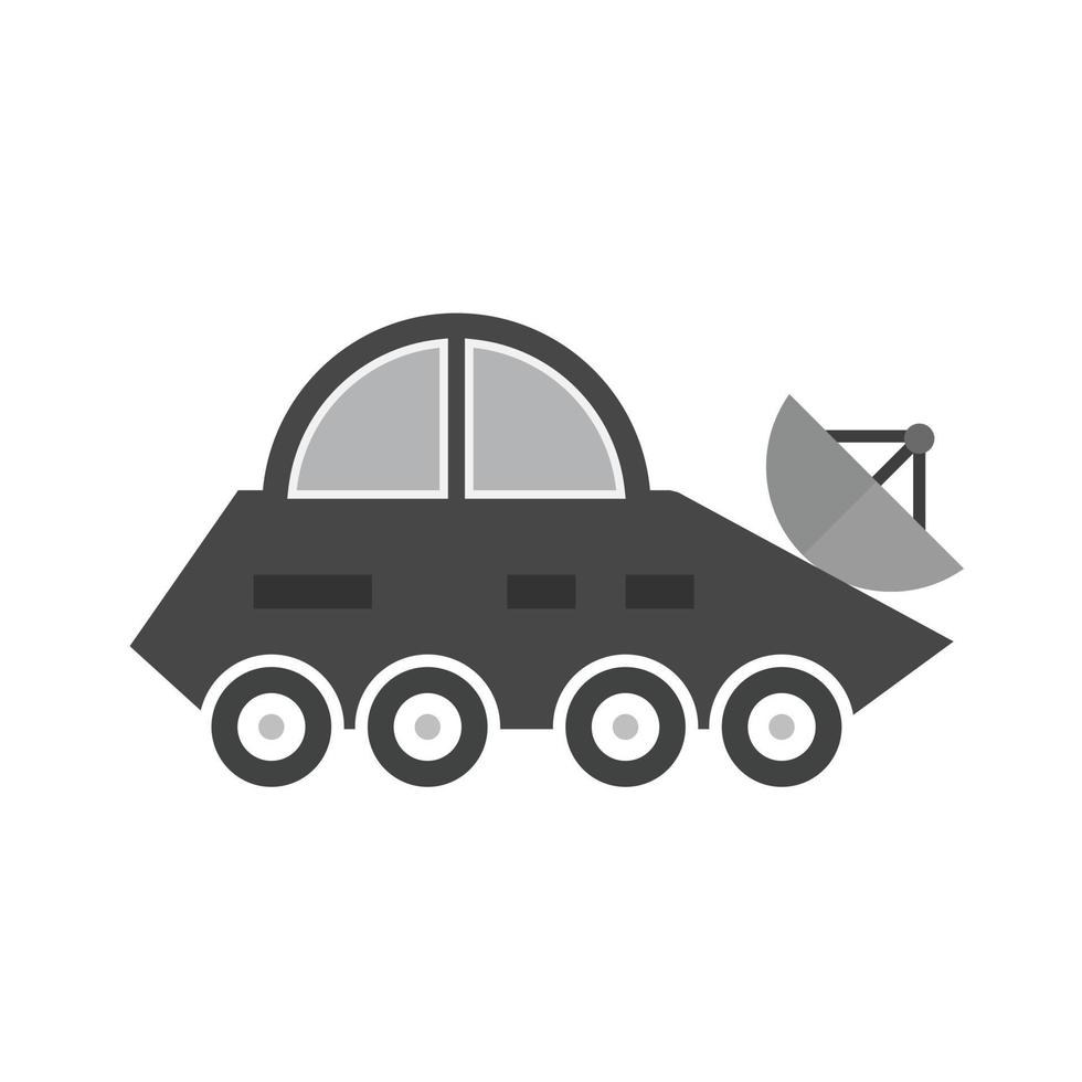 ícone plano em escala de cinza do veículo vetor