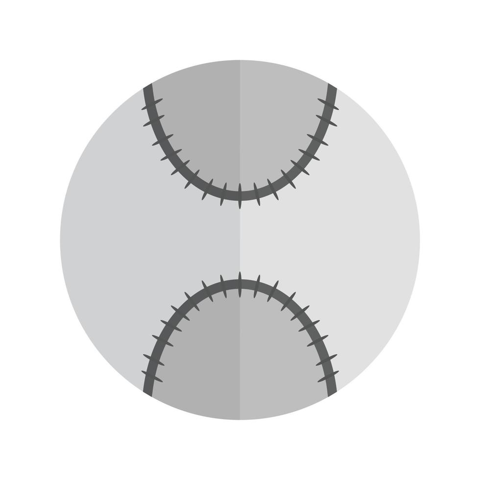 ícone de tons de cinza plano de softball vetor