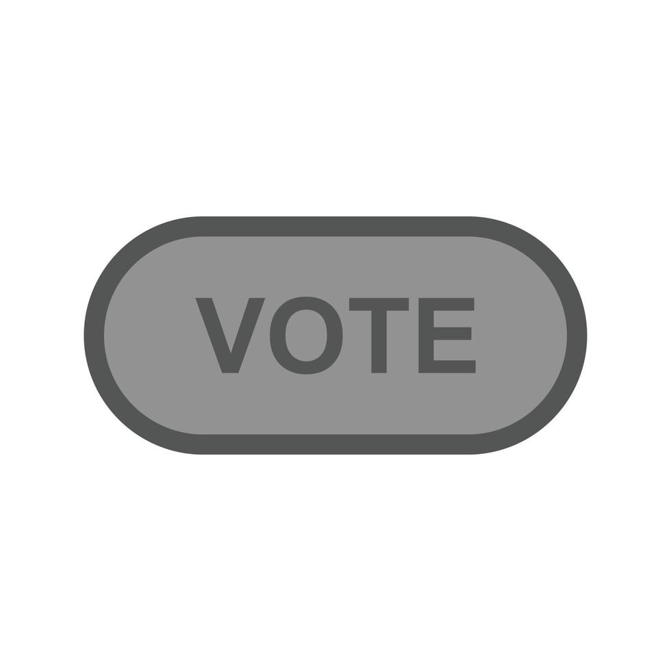 ícone de escala de cinza plano de link de voto vetor