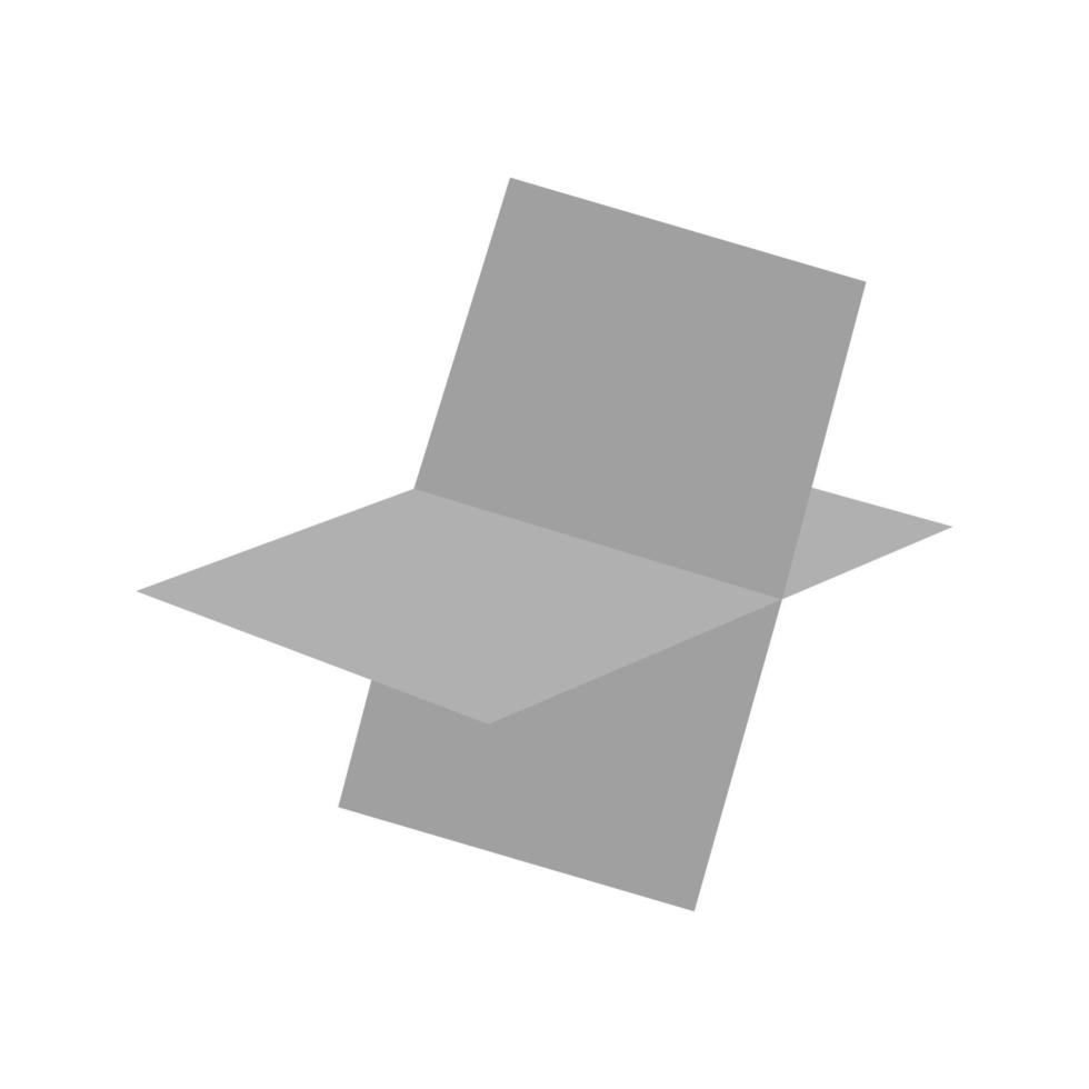 ícone de escala de cinza plana de estereometria vetor
