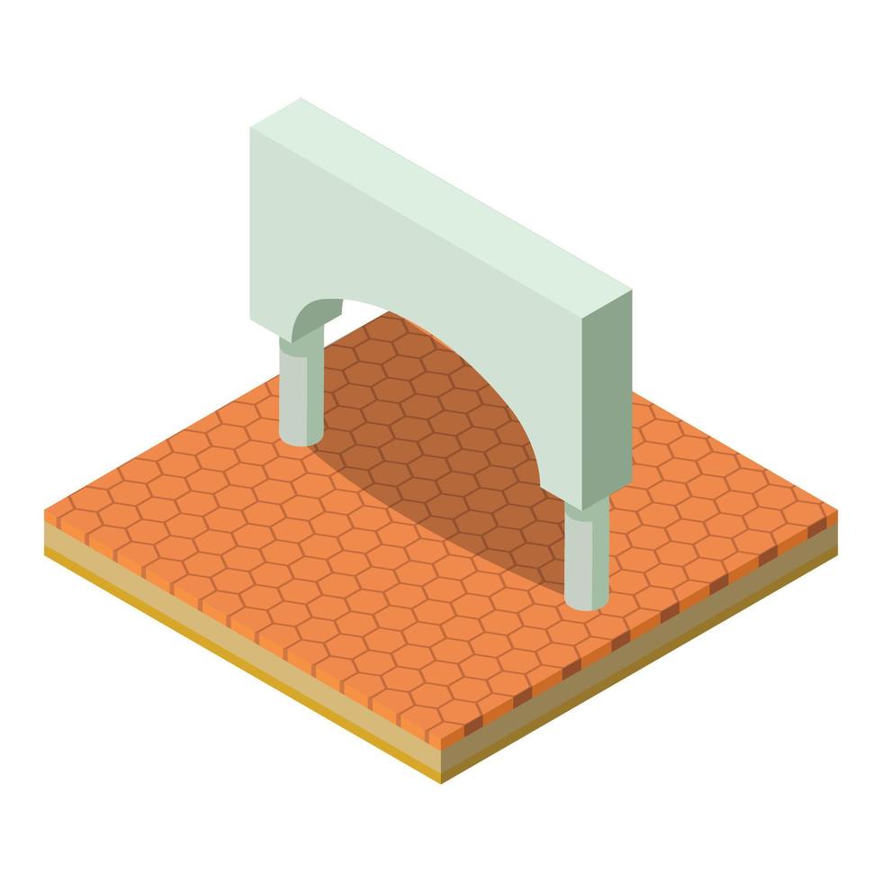 ícone de estrutura arqueada, estilo isométrico vetor