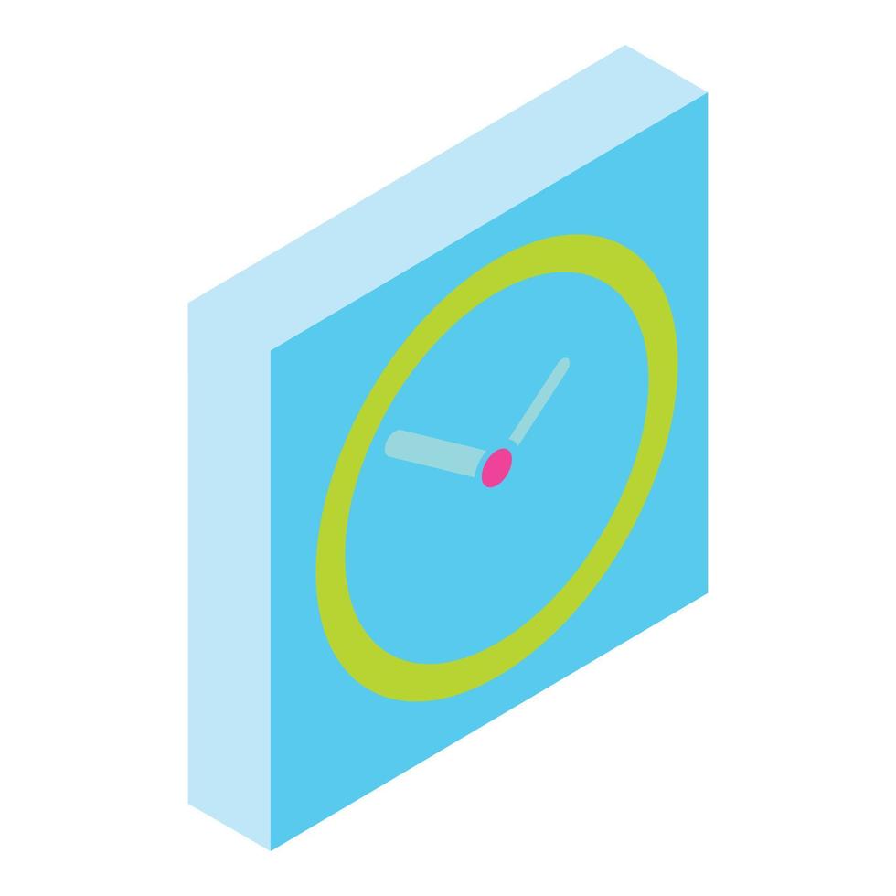 ícone de relógio de ponto, estilo isométrico vetor
