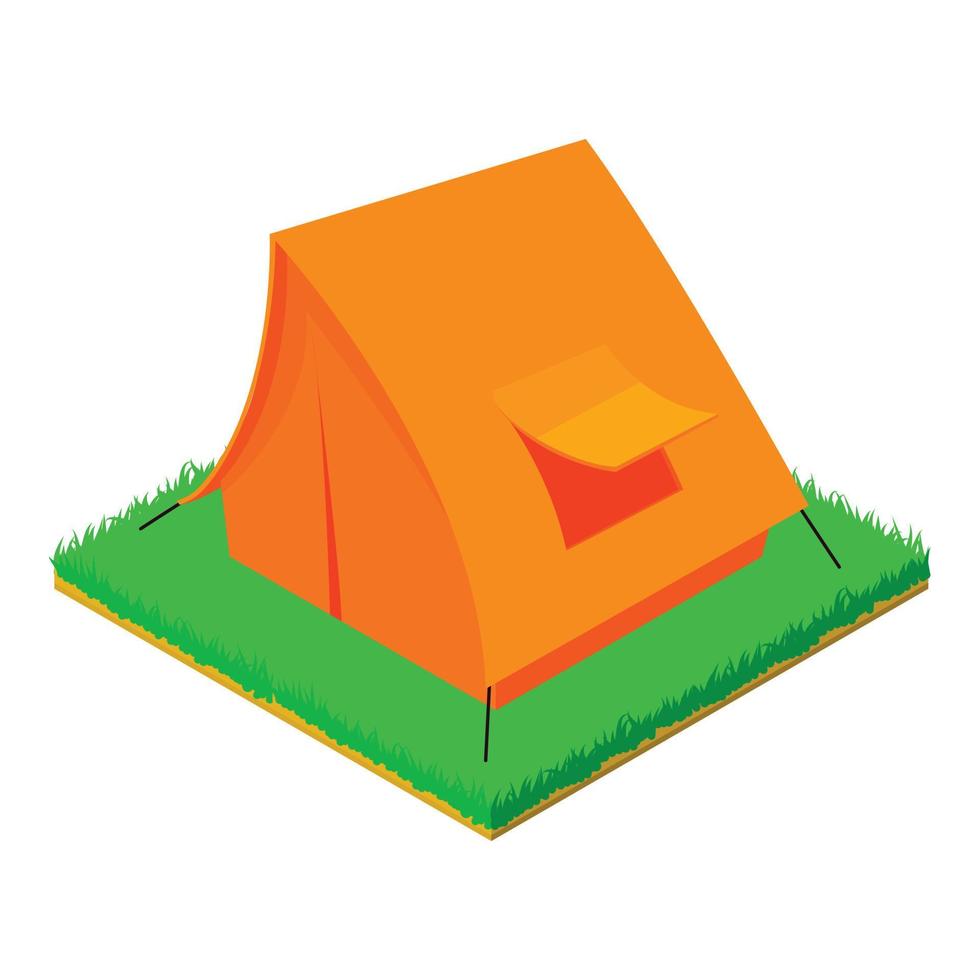 ícone da barraca de acampamento, estilo isométrico vetor