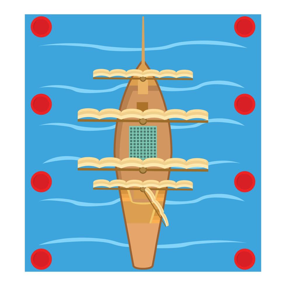 ícone de embarcação à vela, estilo isométrico vetor