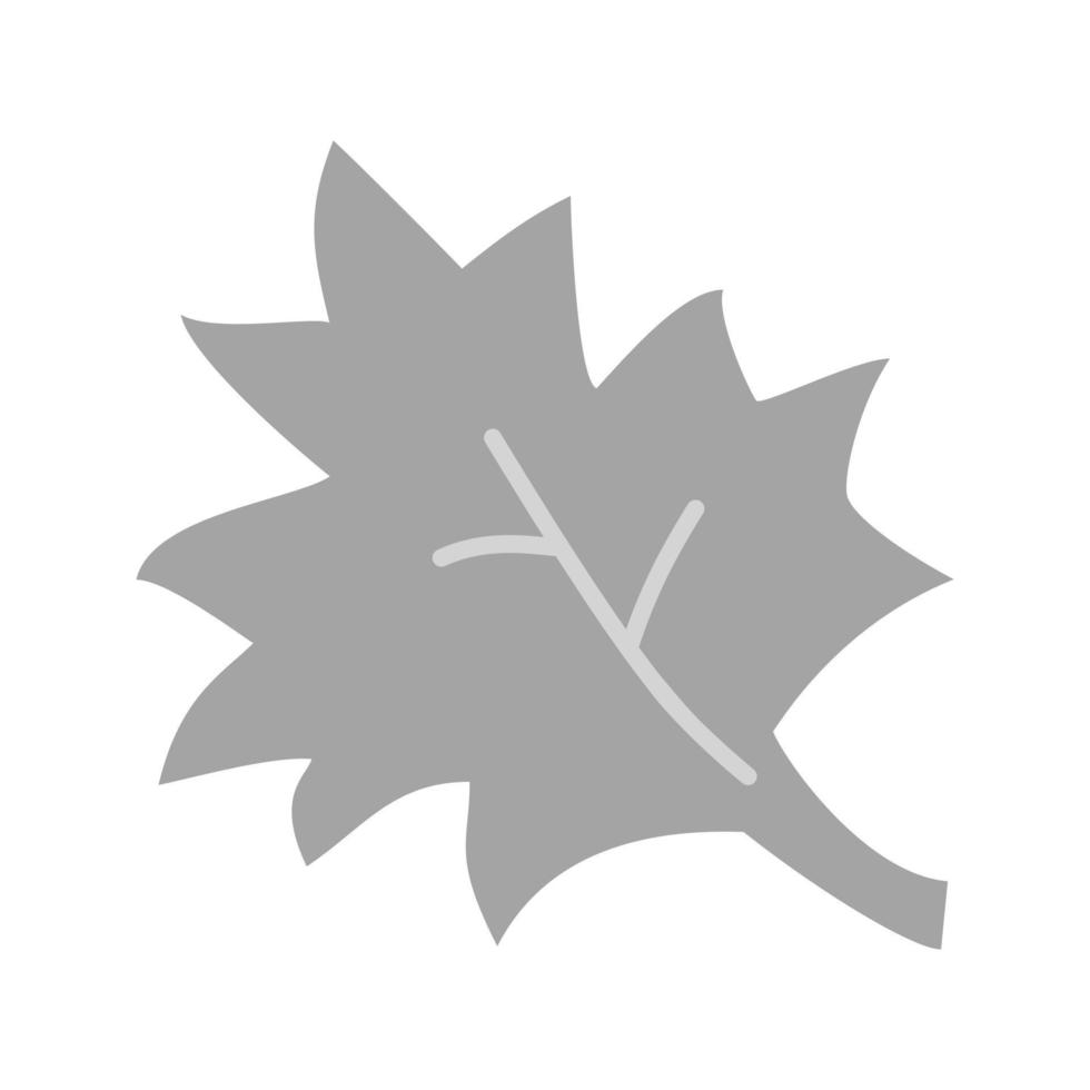 ícone de escala de cinza plano de folha de bordo vetor