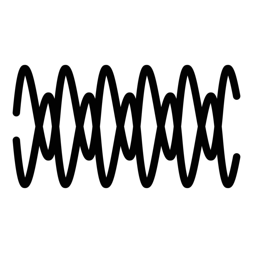 ícone de ondas sonoras, estilo de estrutura de tópicos vetor