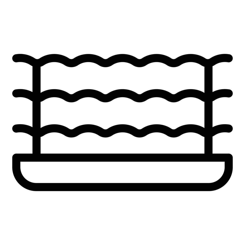 vetor de contorno do ícone de comida de lasanha. massa de lasanha