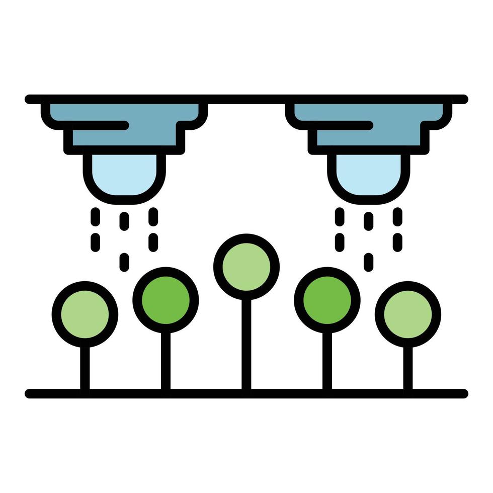 vetor de contorno de cor de ícone de irrigação de água