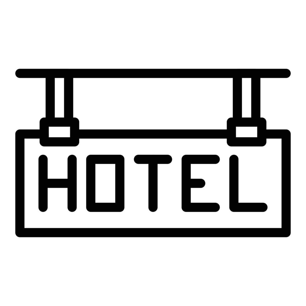 vetor de contorno do ícone do hotel turístico. Viagem de Turismo