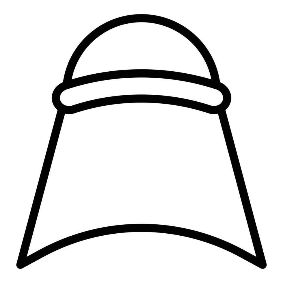 vetor de contorno do ícone de arnês oriental. chapéu indiano