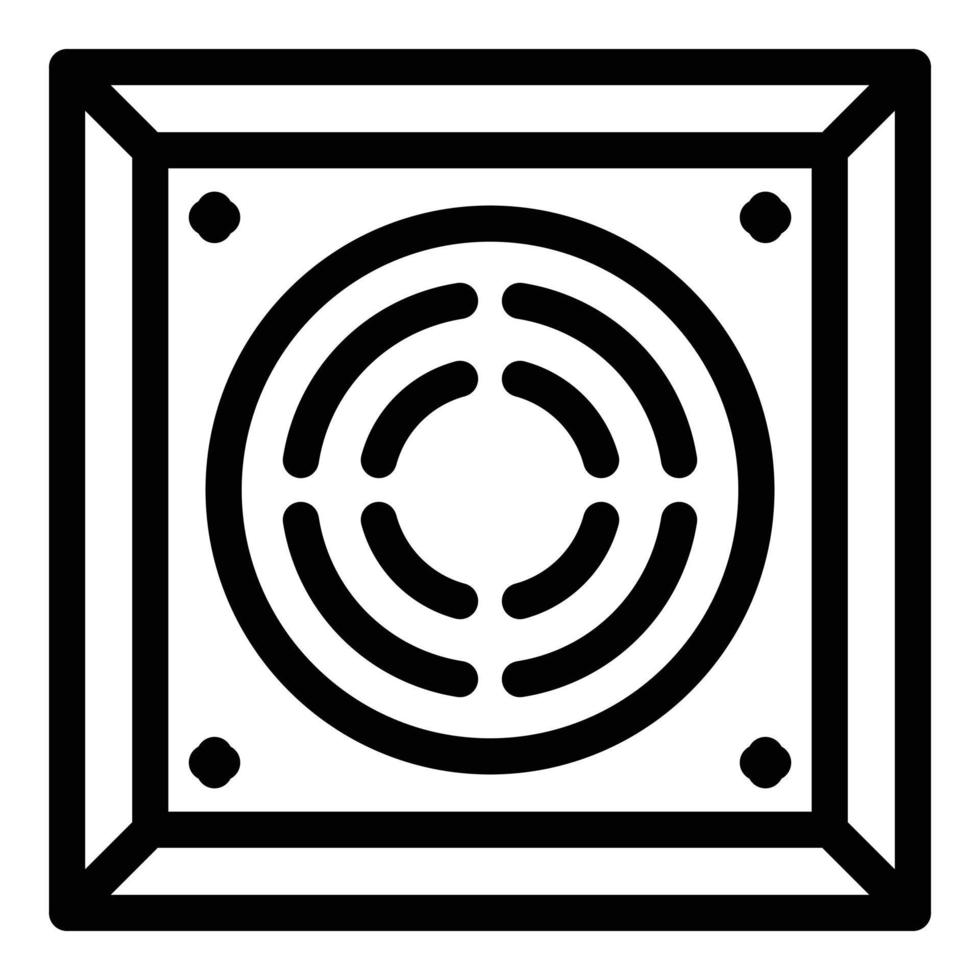 ícone de capa de ventilação quadrada, estilo de estrutura de tópicos vetor