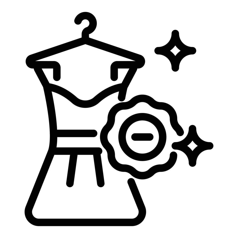 ícone de venda de vestido, estilo de estrutura de tópicos vetor