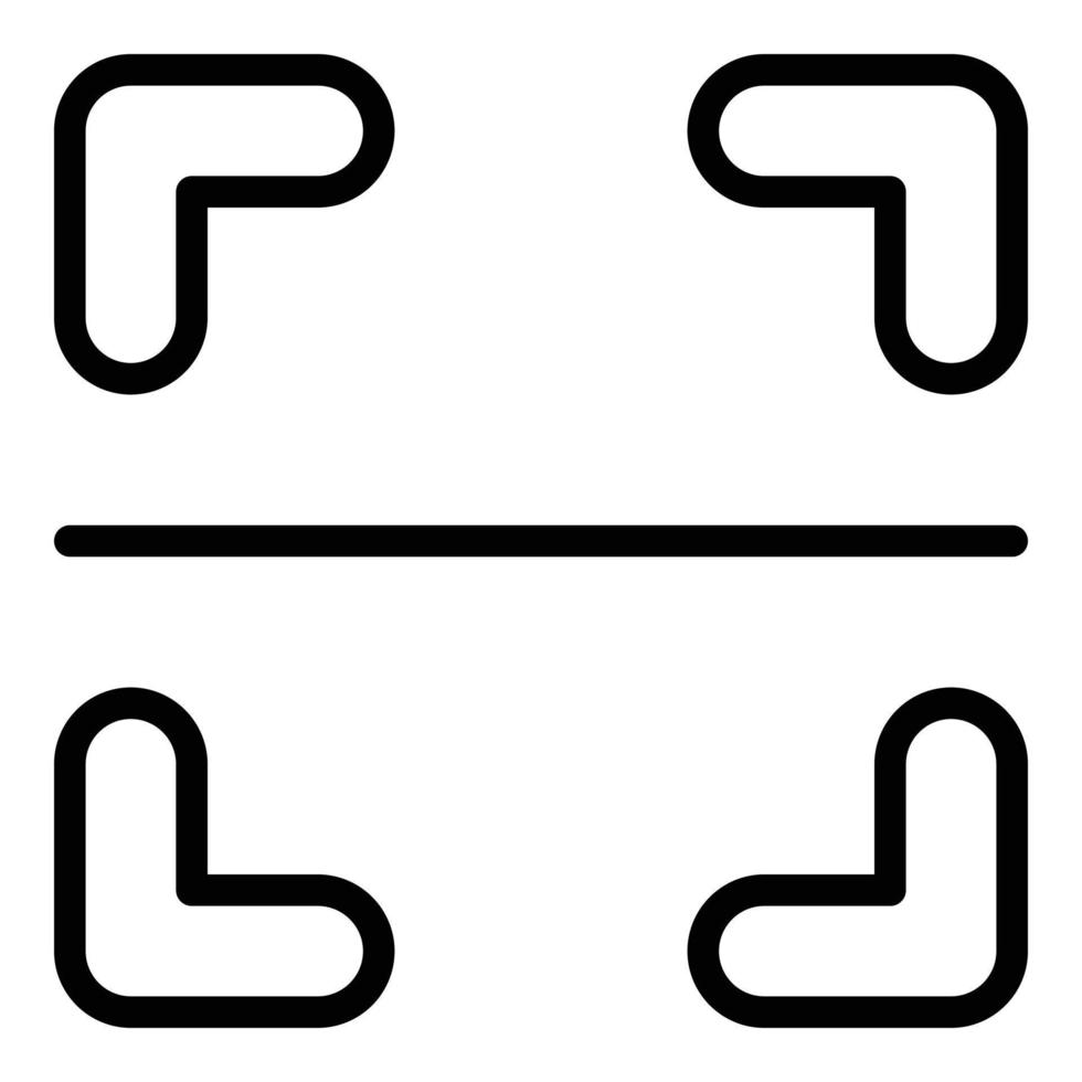 vetor de contorno do ícone de código de barras quadrado. digitalizar qrcode