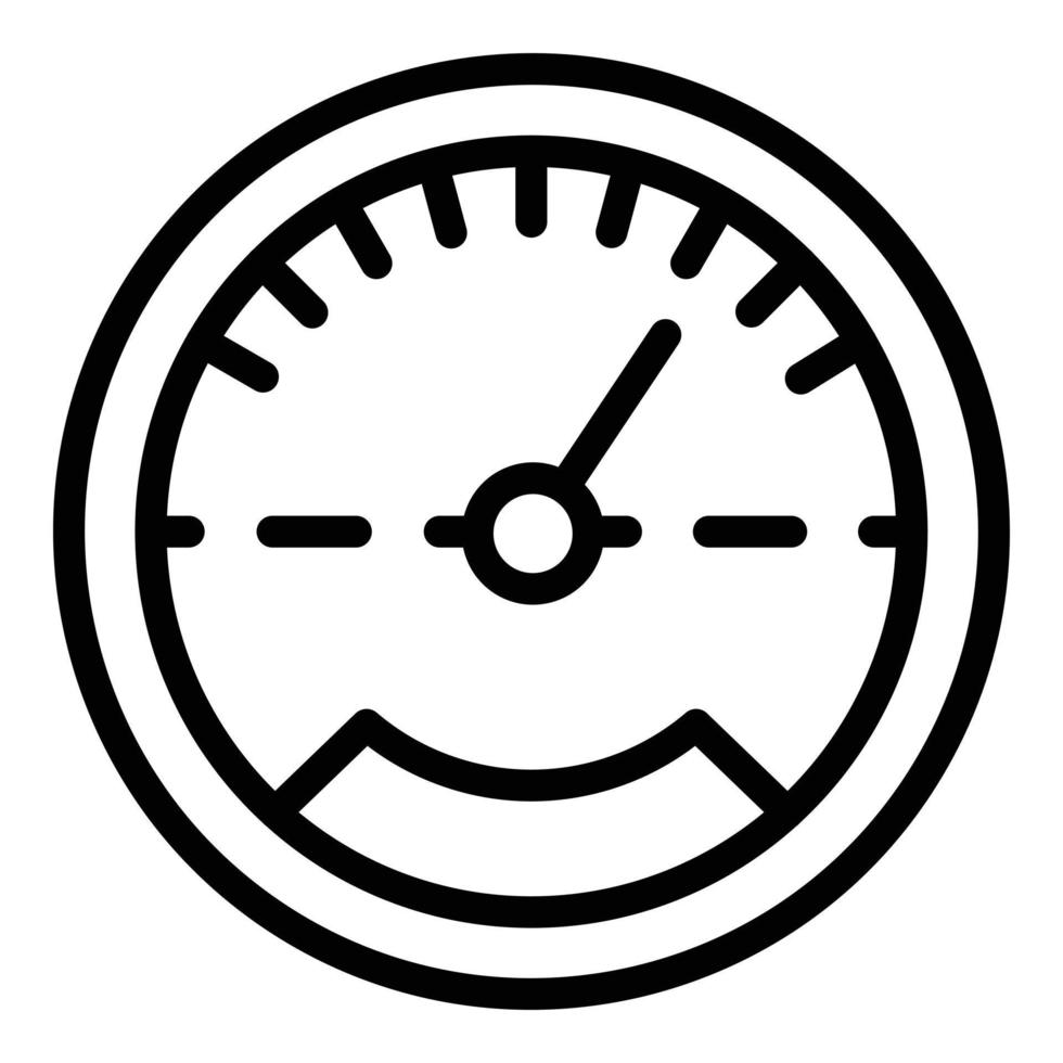 ícone de medidor de carro, estilo de estrutura de tópicos vetor
