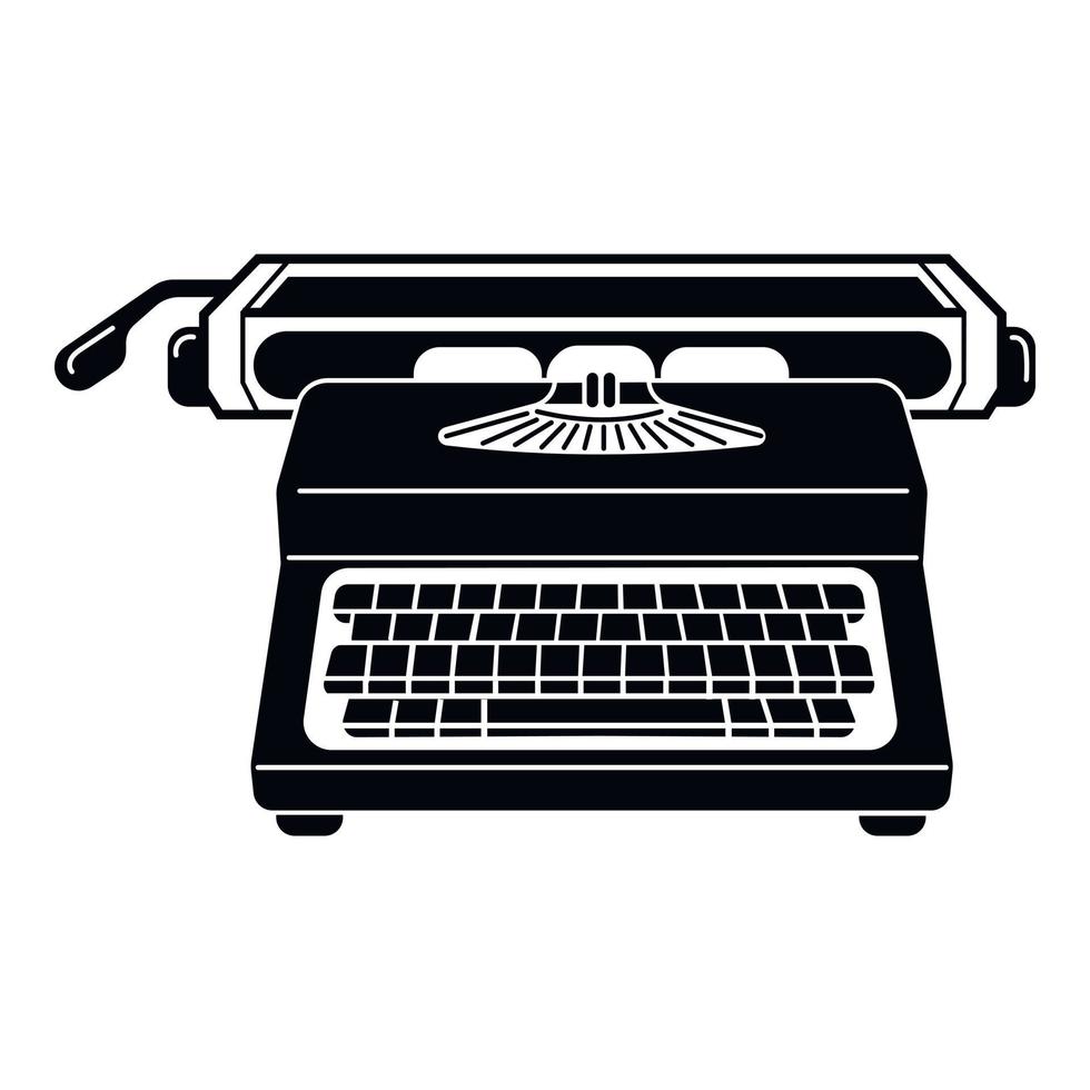 ícone de máquina de escrever, estilo simples vetor