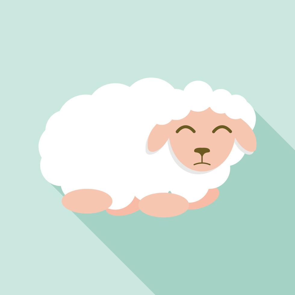 ícone de ovelha triste, estilo simples vetor