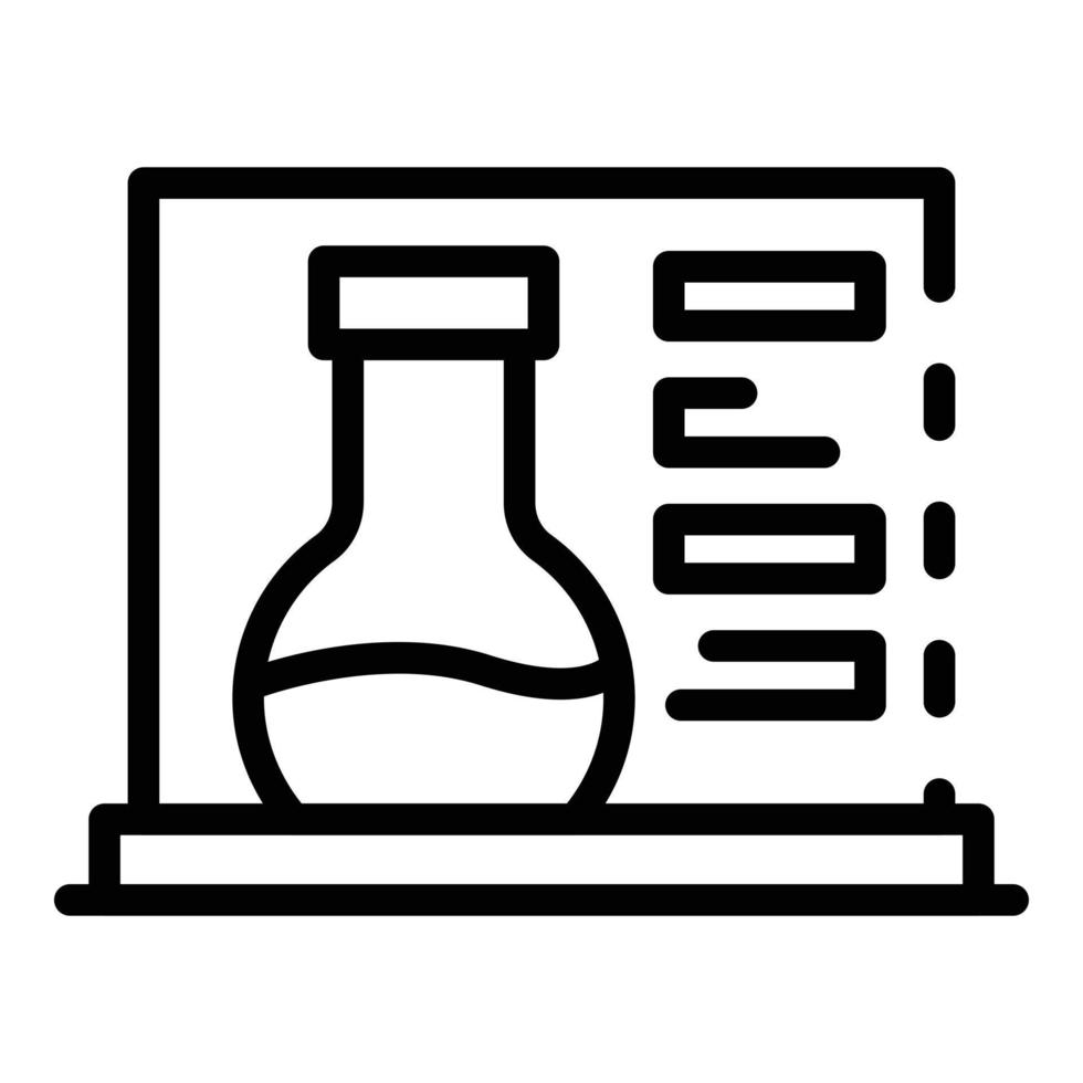 ícone de laboratório nano, estilo de estrutura de tópicos vetor