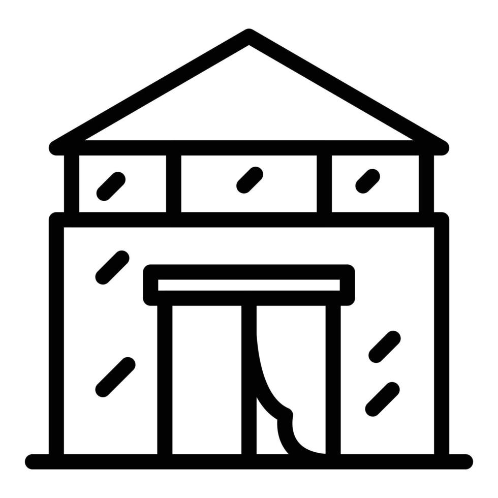 ícone de construção de agrônomo, estilo de estrutura de tópicos vetor