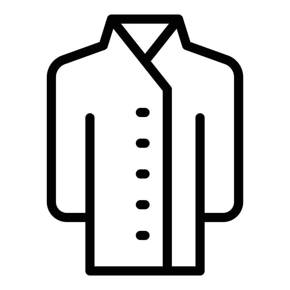 ícone de camisa de cozinheiro, estilo de estrutura de tópicos vetor