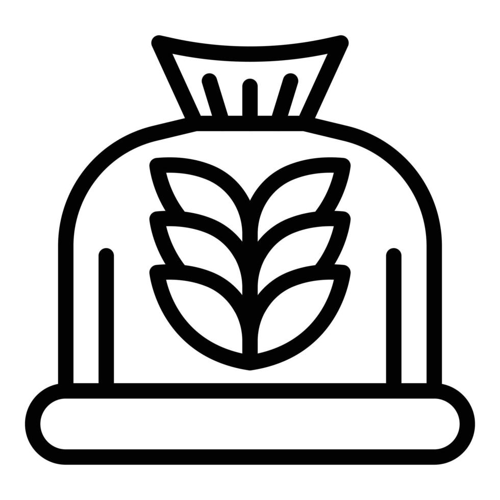 saco de ícone de farinha, estilo de estrutura de tópicos vetor