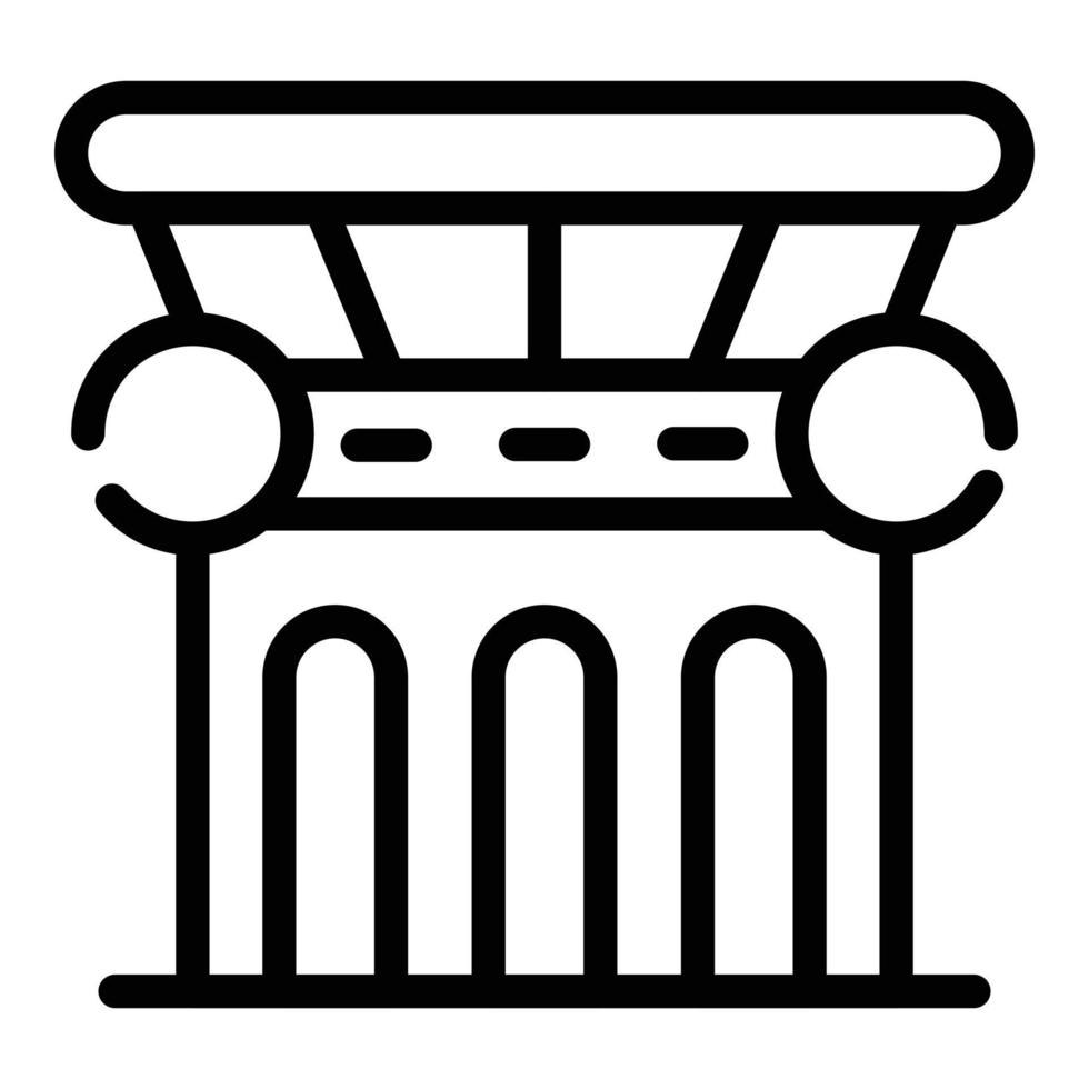 ícone de coluna legislativa, estilo de estrutura de tópicos vetor