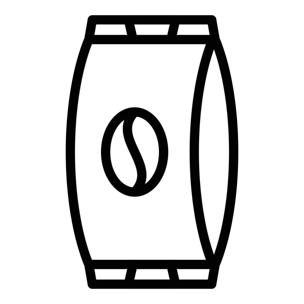 ícone do pacote de café de comida, estilo de estrutura de tópicos vetor