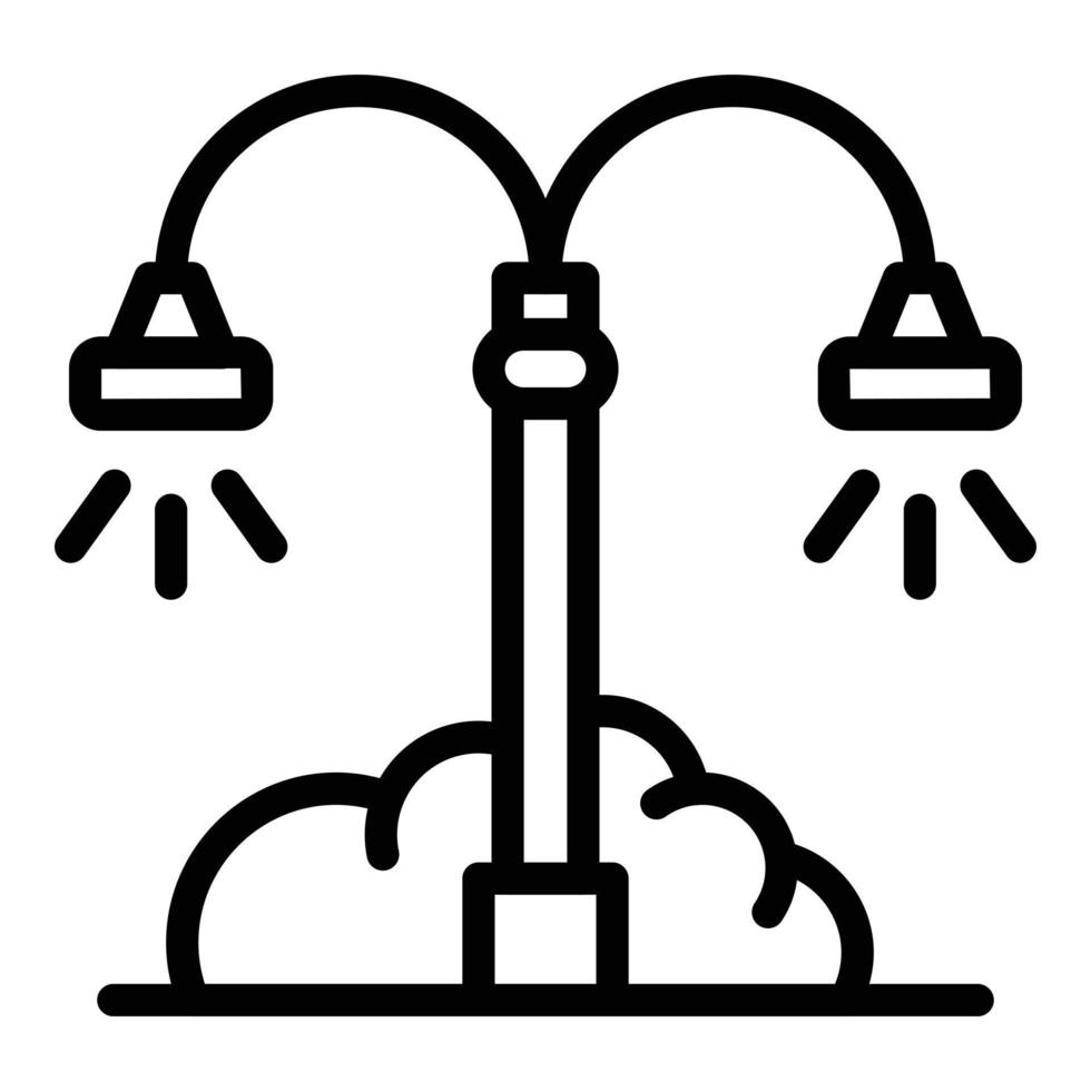 ícone de luz de rua, estilo de estrutura de tópicos vetor