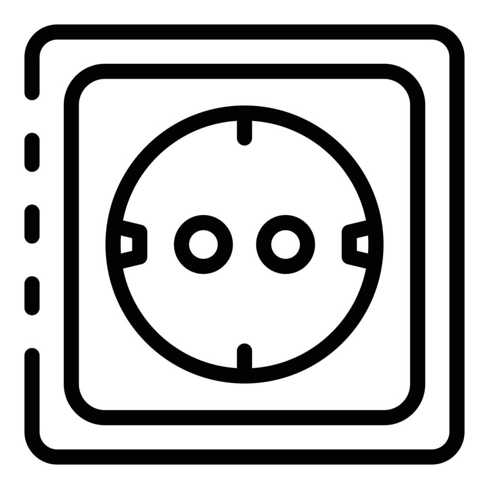 ícone de soquete, estilo de estrutura de tópicos vetor