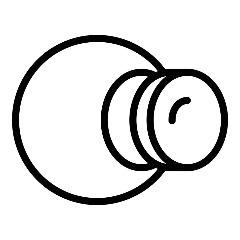 ícone da anatomia do olho, estilo de contorno vetor