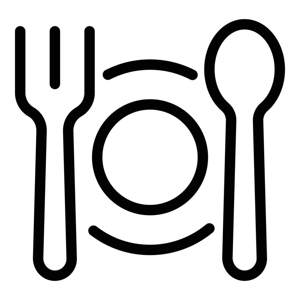 ícone de refeição, estilo de estrutura de tópicos vetor