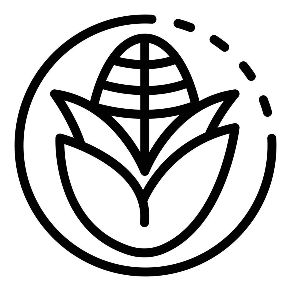 ícone de milho, estilo de estrutura de tópicos vetor