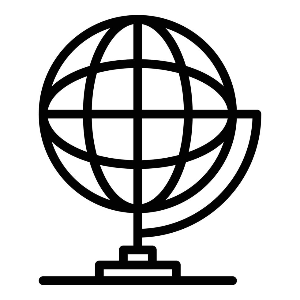 ícone do globo escolar, estilo de estrutura de tópicos vetor