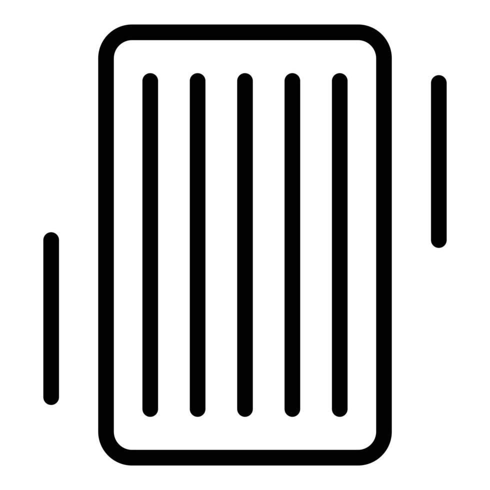 ícone de colchão de ar flutuante, estilo de estrutura de tópicos vetor