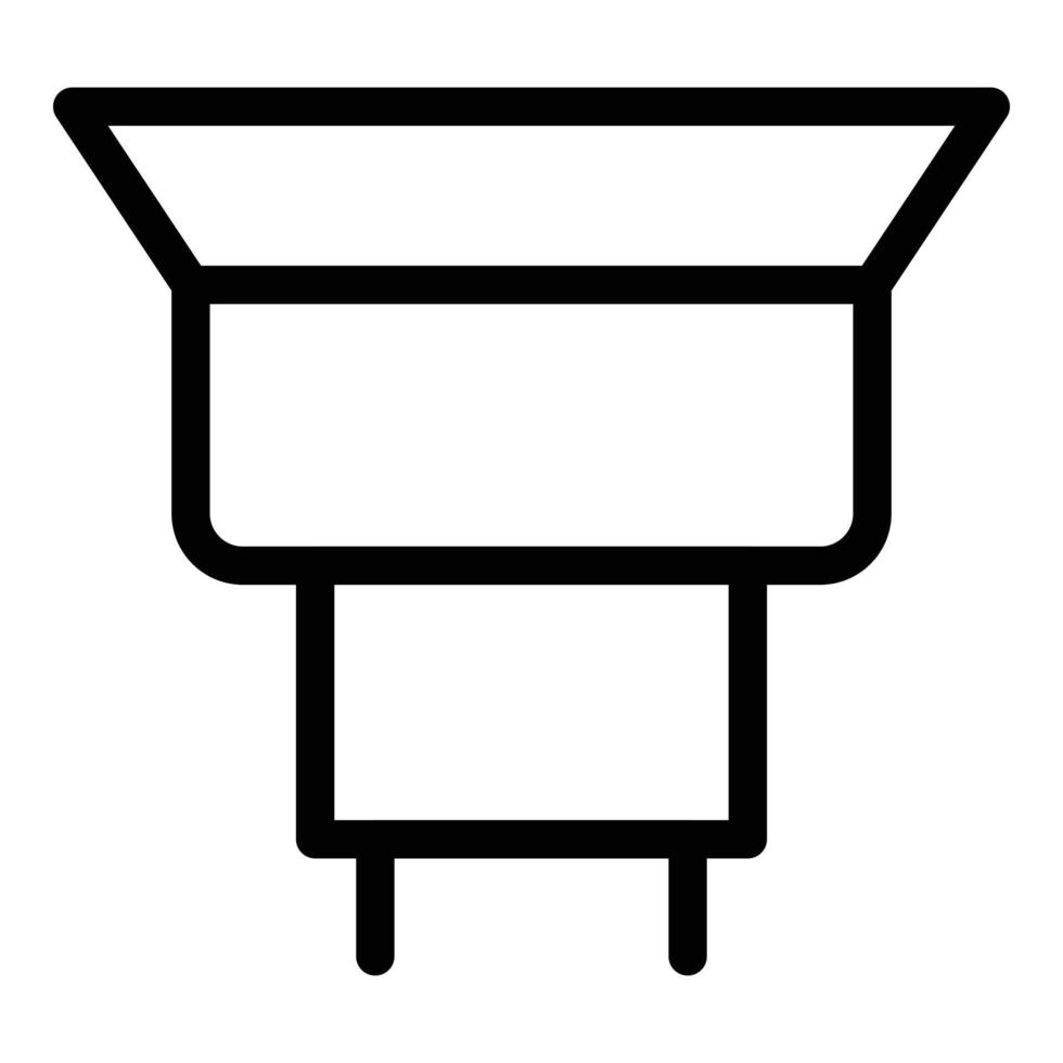 ícone da calha de manutenção, estilo de estrutura de tópicos vetor