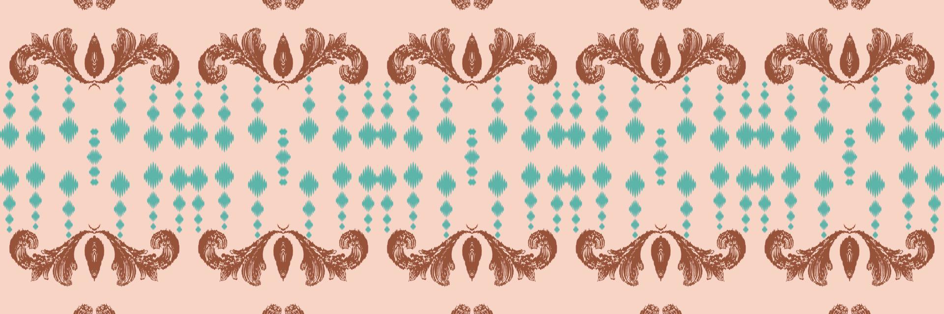 ikkat ou ikat frame batik têxtil sem costura padrão design de vetor digital para impressão saree kurti borneo tecido borda escova símbolos amostras algodão
